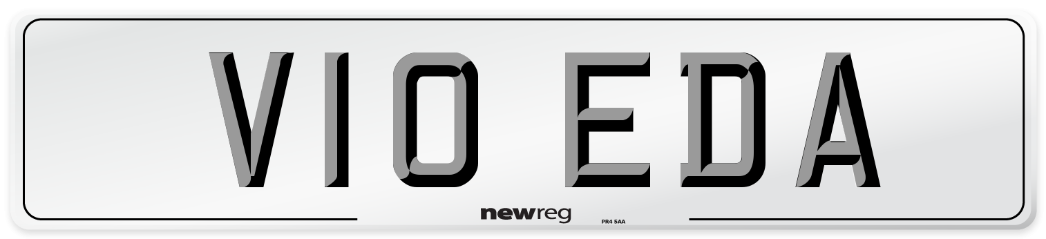 V10 EDA Number Plate from New Reg